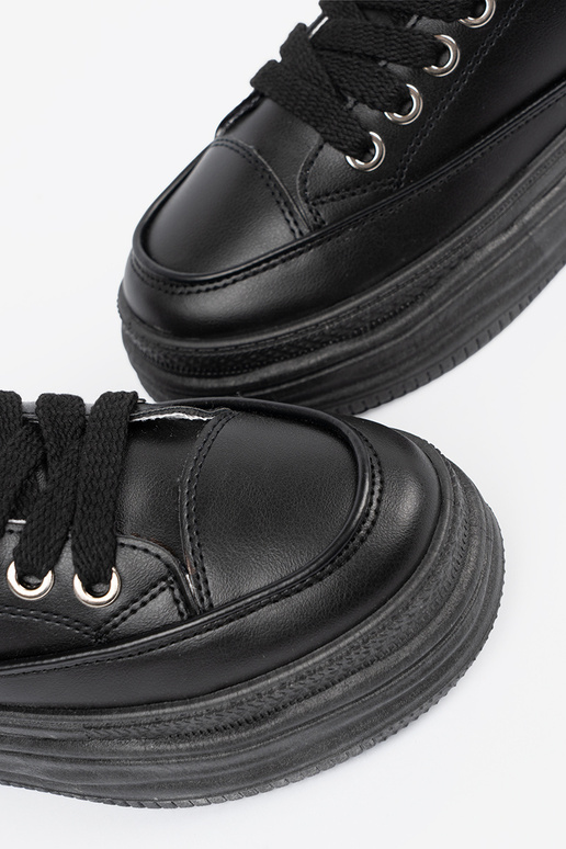 Trampki czarne na platformie