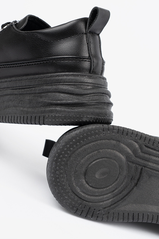 Trampki czarne na platformie