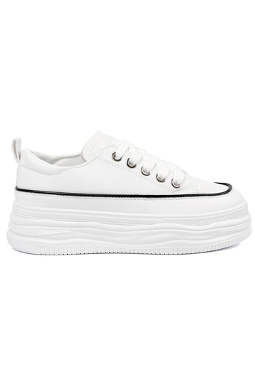 Damskie trampki białe na...