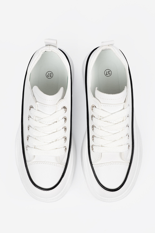 Damskie trampki białe na platformie