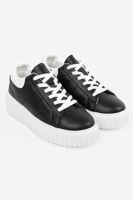 Damskie sneakersy czarne z białymi...