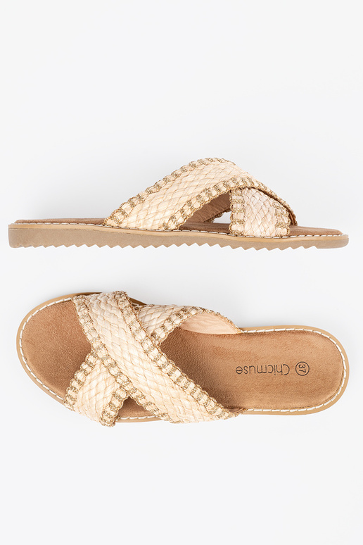 beige slippers Inomens braided