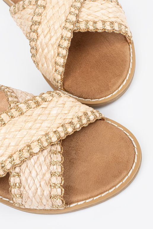 beige slippers Inomens braided