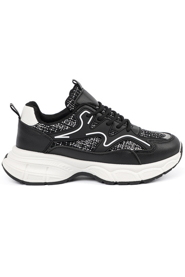 Czarne sneakersy damskie z...