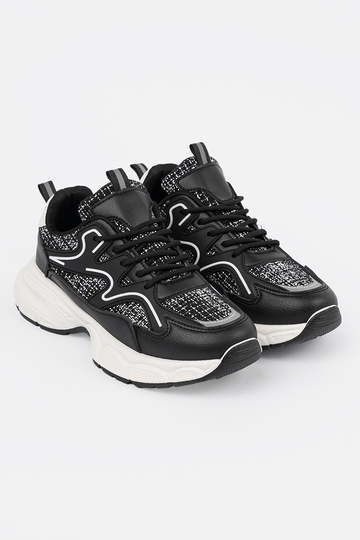 Czarne sneakersy damskie z... 2