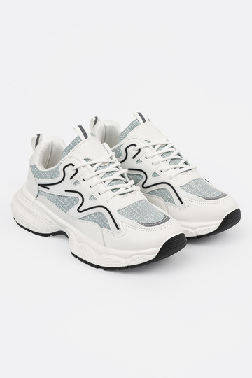 Biało zielone sneakersy z... 2