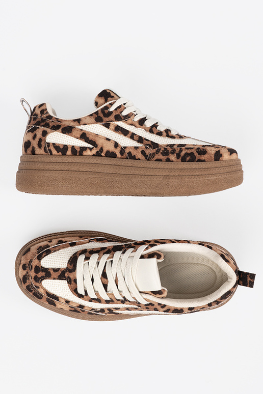 Sneakersy damskie w panterkę