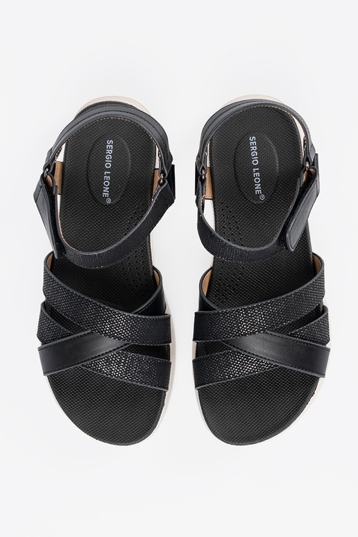 Sandał damskie na białej platformie