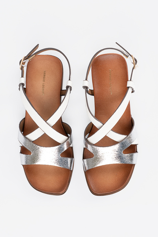 equals Inhite color sandals Sergio Leone