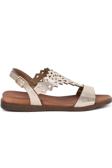 gold color sandals z...