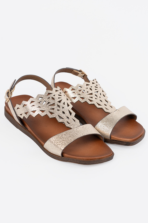 gold color sandals z ażuroInymi...