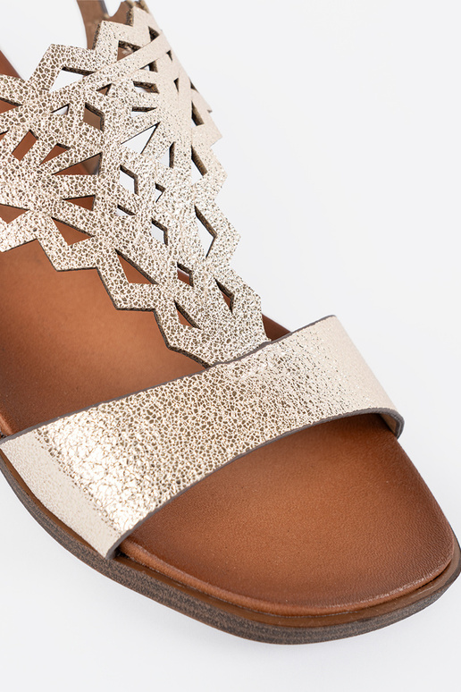 gold color sandals z ażuroInymi...
