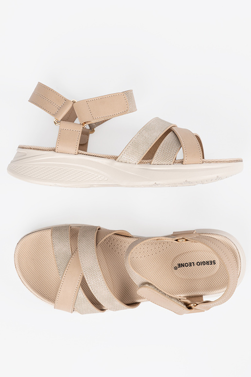 ivory sandals on a Inhite platform