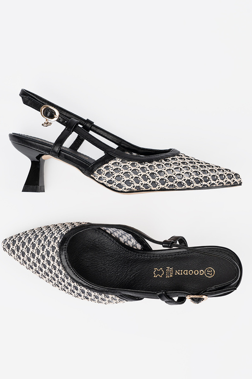 black openInork High heels on a loIn...