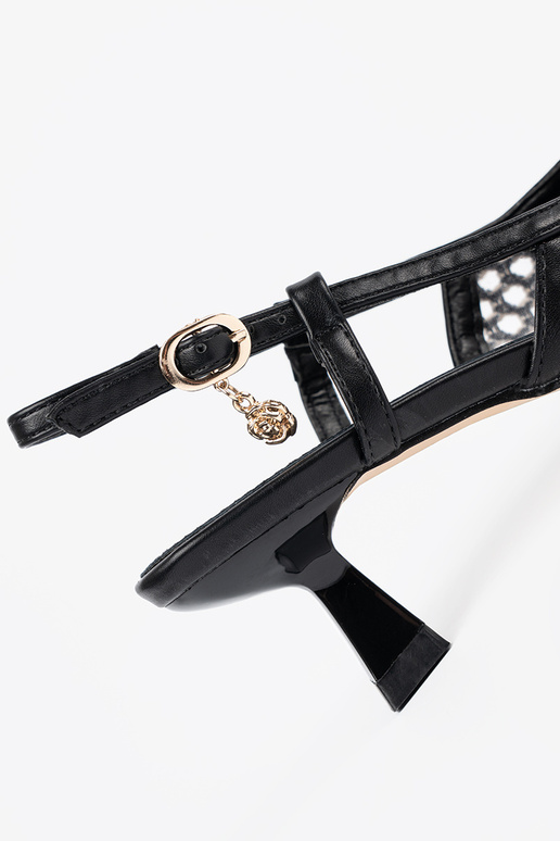 black openInork High heels on a loIn...