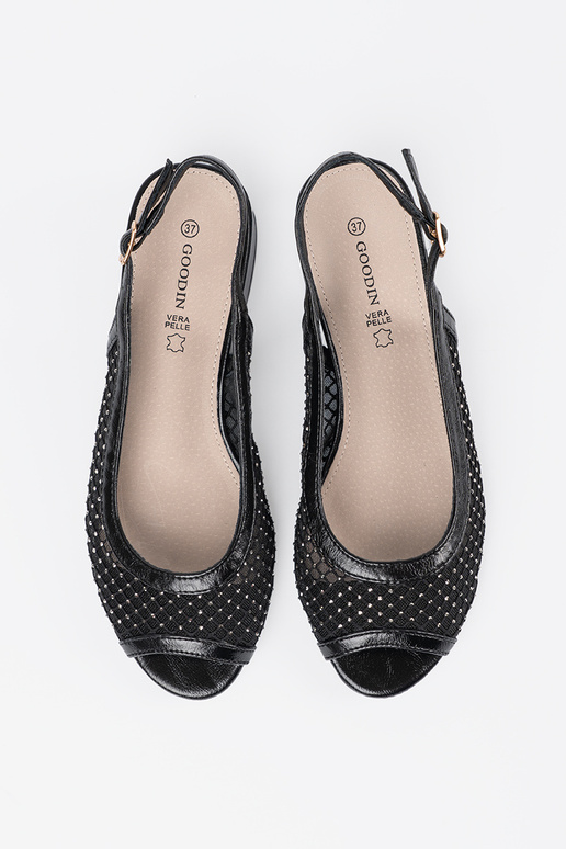 black sandals z ozdobną siateczką black sandals z ozdobną siateczką