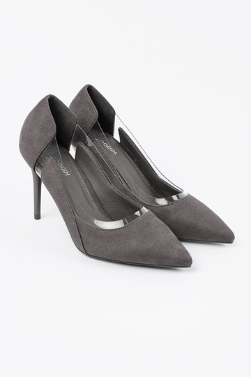 gray of suede High heels z... 2