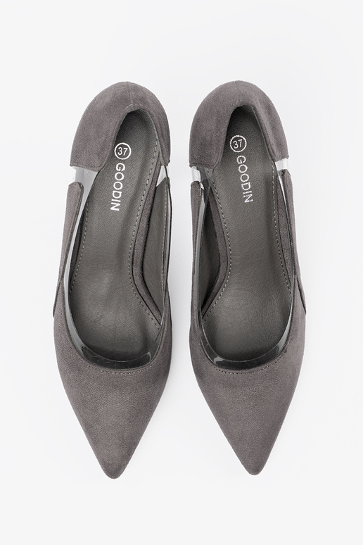 gray of suede High heels z...