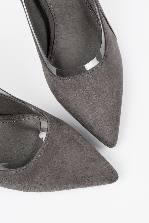 gray of suede High heels z...