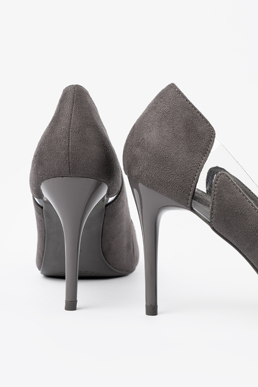 gray of suede High heels z...