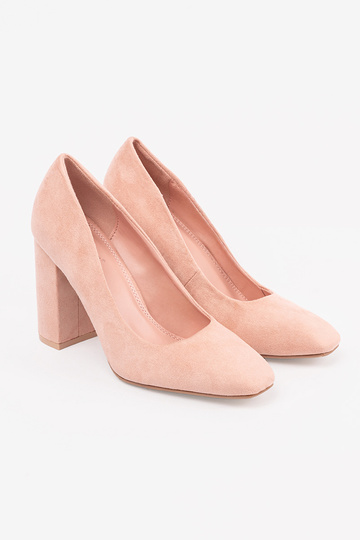 Brightly pink High heels on... 2