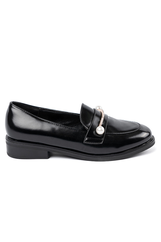 black lacquered INomens moccasins...