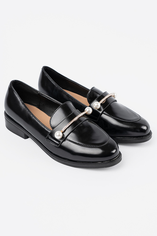 black lacquered INomens moccasins...