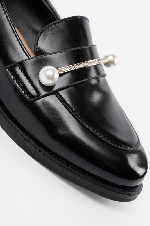 black lacquered INomens moccasins...