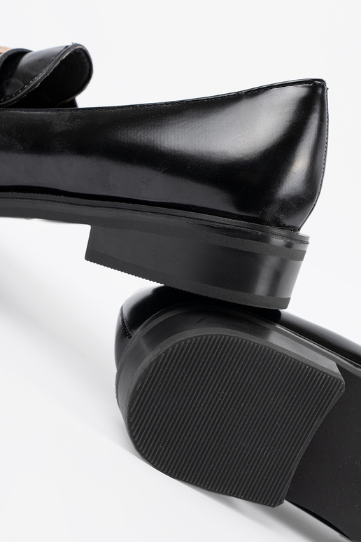 black lacquered INomens moccasins...