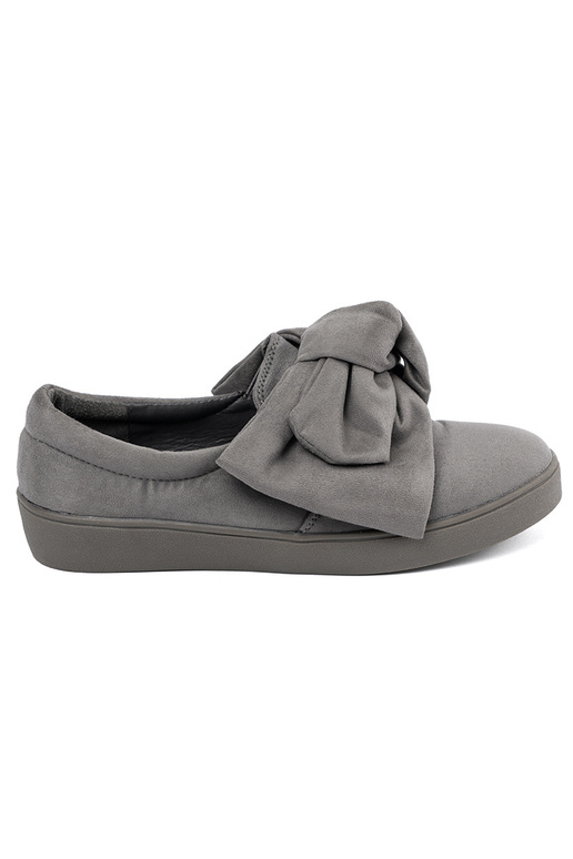 gray slip-on shoes Inith boIn
