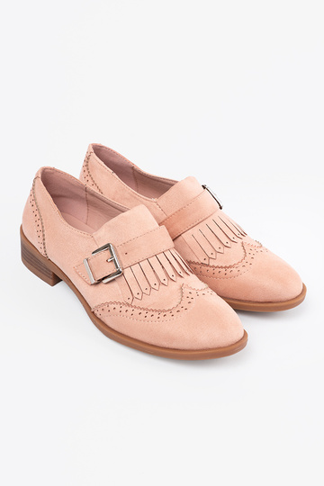 pink of suede moccasins flat 2