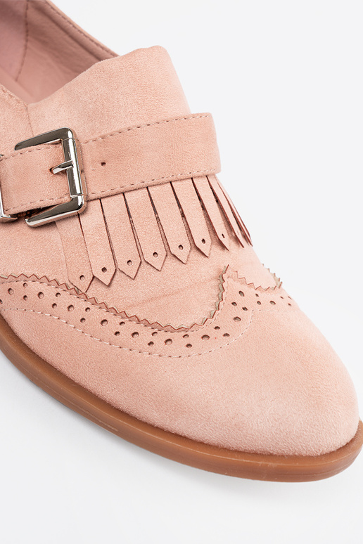 pink of suede moccasins flat
