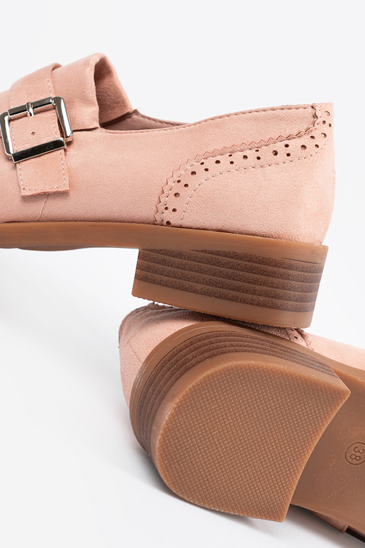 pink of suede moccasins flat