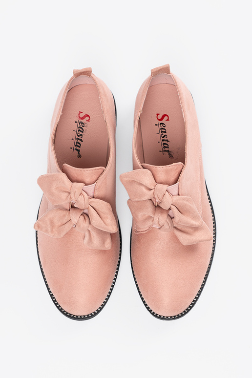 Light pink hue of suede shoes z...
