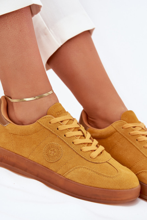 Women's Suede Sneakers Big Star RR274846 HI-POLY SYSTEM Yellow