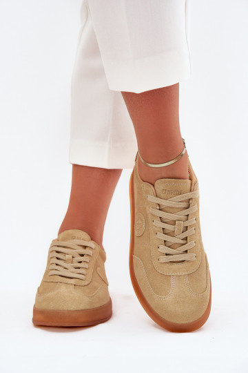 Women's Suede Sneakers Big Star RR274849 HI-POLY SYSTEM Beige 2