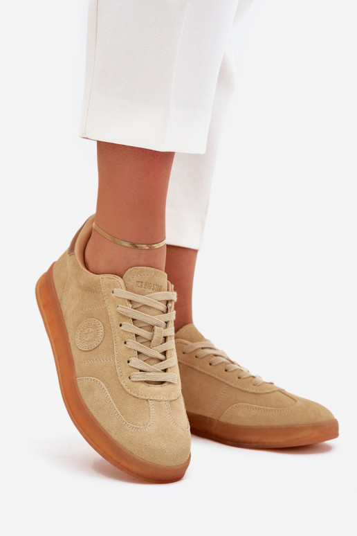 Women's Suede Sneakers Big Star RR274849 HI-POLY SYSTEM Beige