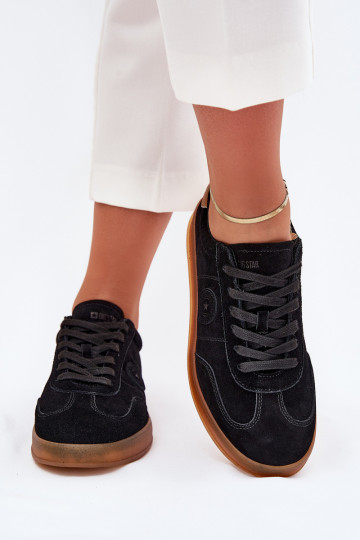 Zamszowe Sneakersy Damskie Big Star RR274851 HI-POLY SYSTEM Czarne 2