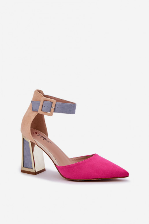 Heeled Sandals With Pointed Toes Fuchsia Gekkaria Heeled Sandals With Pointed Toes Fuchsia Gekkaria