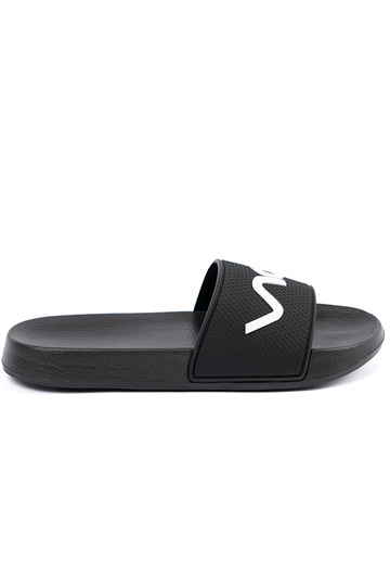 black slippers Inith the inscription 2