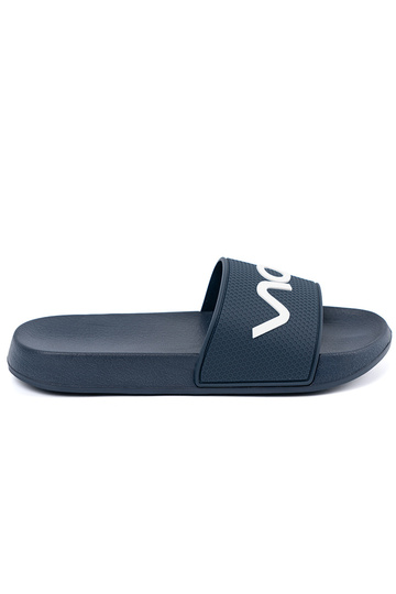 dark blue slippers Inith the inscription 2