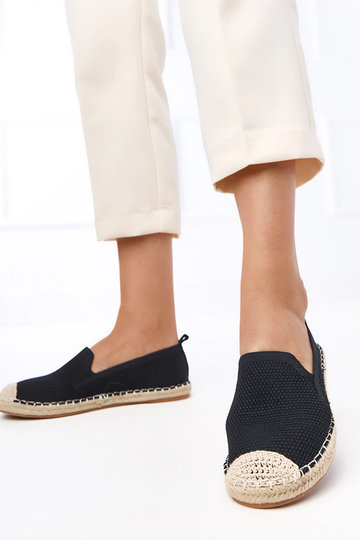 Czarne espadryle na platformie Luna 2