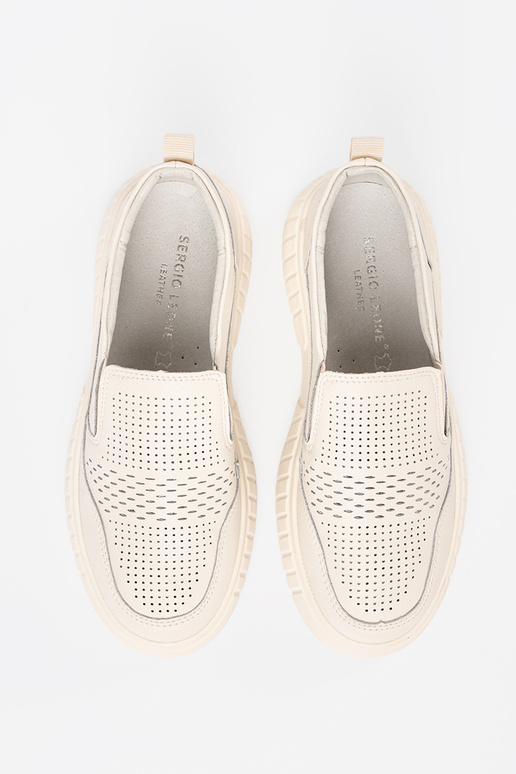 shoes Leather Inith platform beż