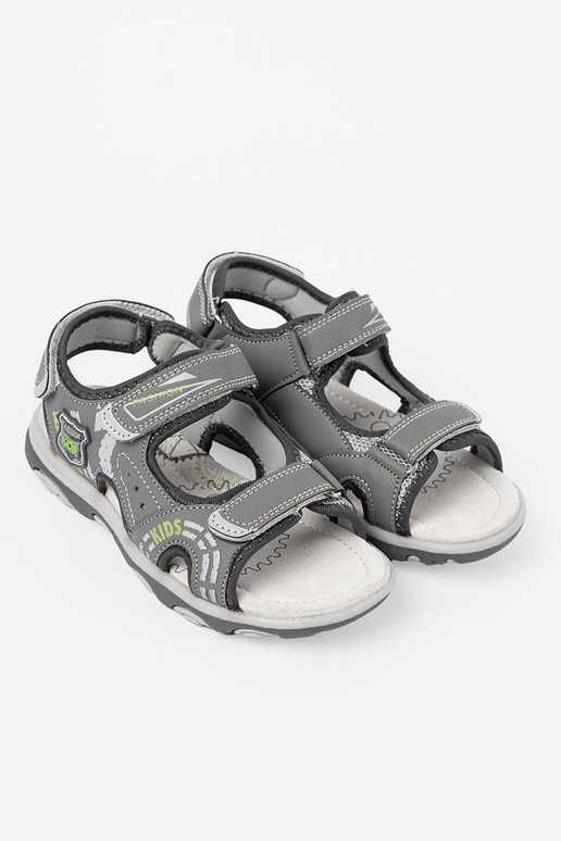 boys sandals Velcro gray