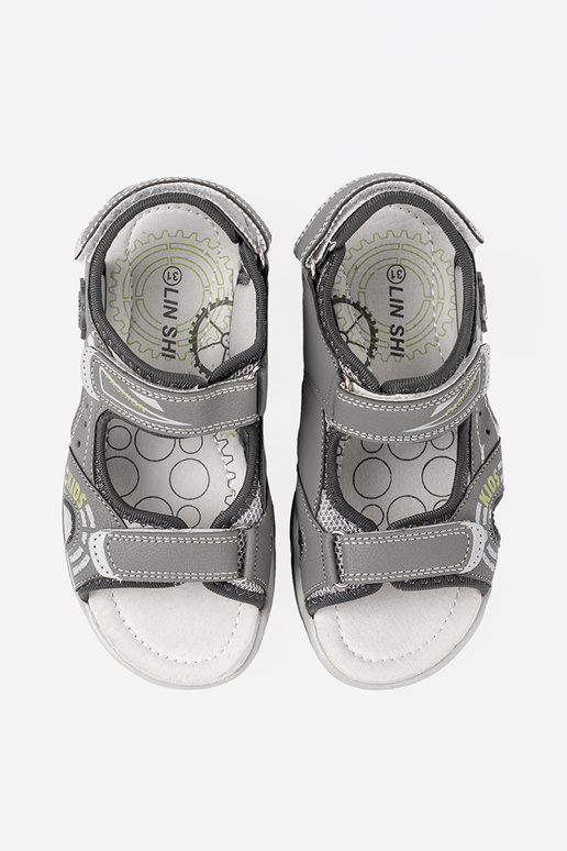 boys sandals Velcro gray