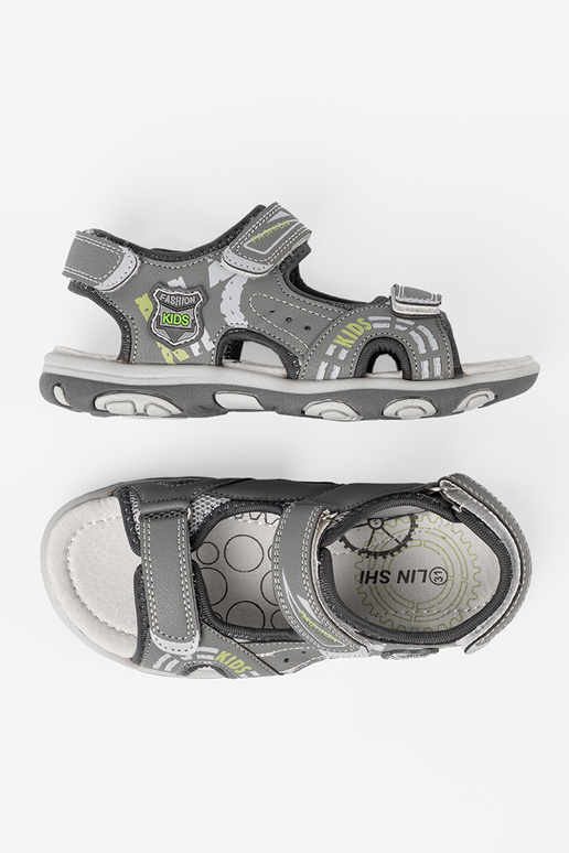 boys sandals Velcro gray