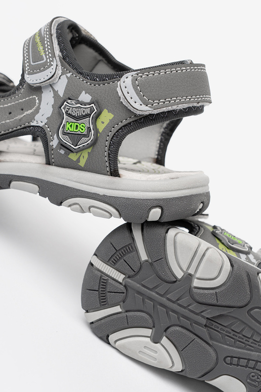 boys sandals Velcro gray