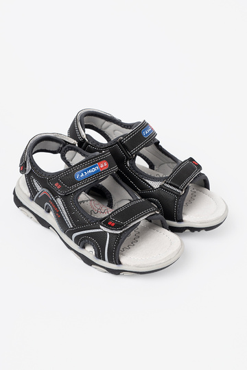 black boyish sandals