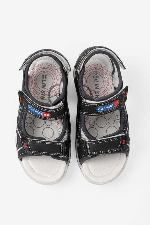 black boyish sandals