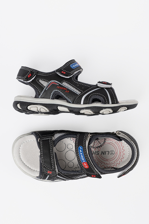 black boyish sandals